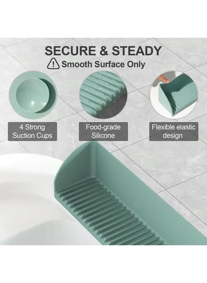 Beautiful Bathtub Splash Guard with 4 Suction Cups Tub Caddy Bath Toy Holder Side Spray Dish - Image 5